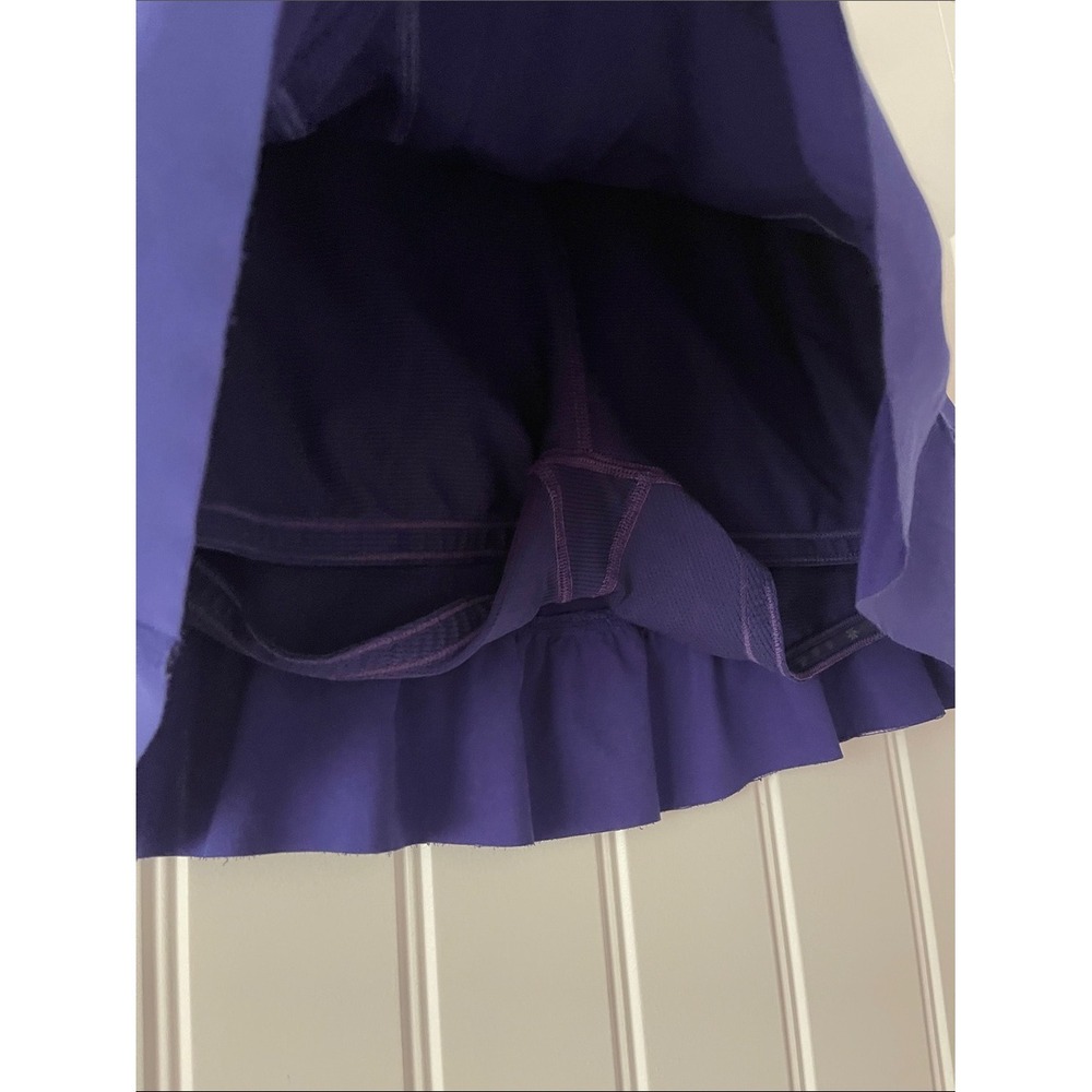 Athleta Womens Purple Athletic Ruffle Hem Skort 2 - Picture 3 of 8